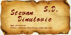Stevan Dinulović vizit kartica